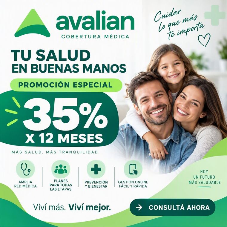 Promoción especial: 35% por 12 meses en planes Avalian